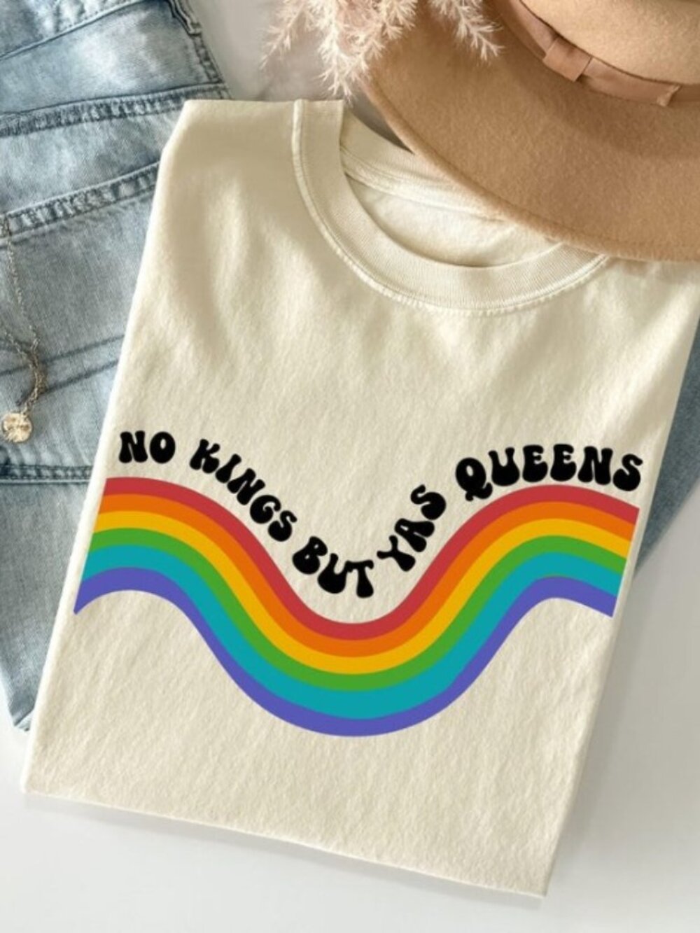 Rainbow LGBTQ Pride Ally Anti Trump Groovy Protest shirt
